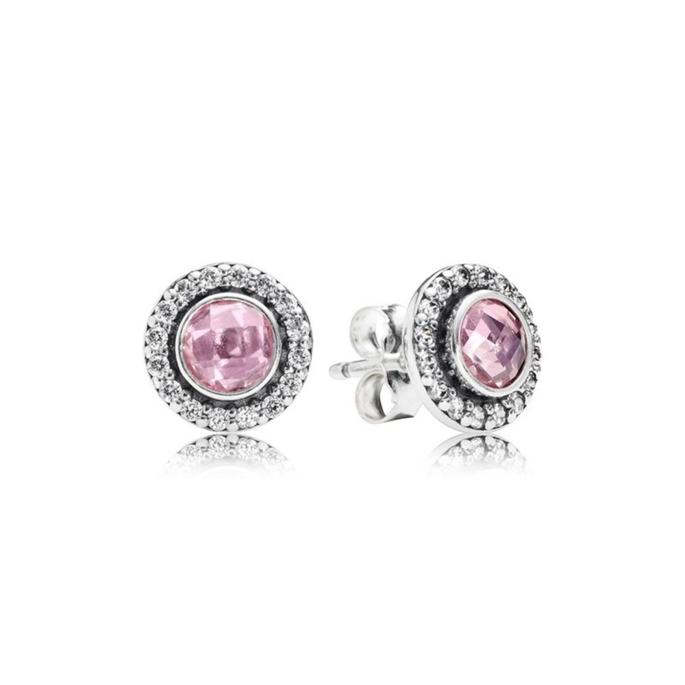Pandora • Brilliant Legacy Stud Earrings, Pink 💕✨